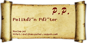 Pelikán Péter névjegykártya